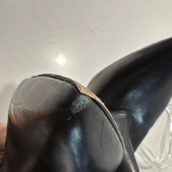 SCHUTZ Women’s Leather Pointed Toe Black Ankle Bootie Size 8.5 READ - Picture 15 of 16